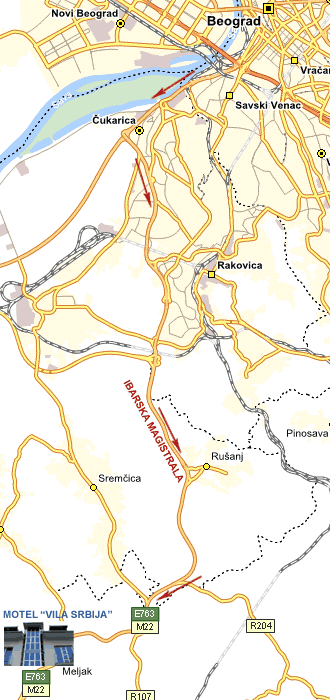 meljak beograd mapa Vila 